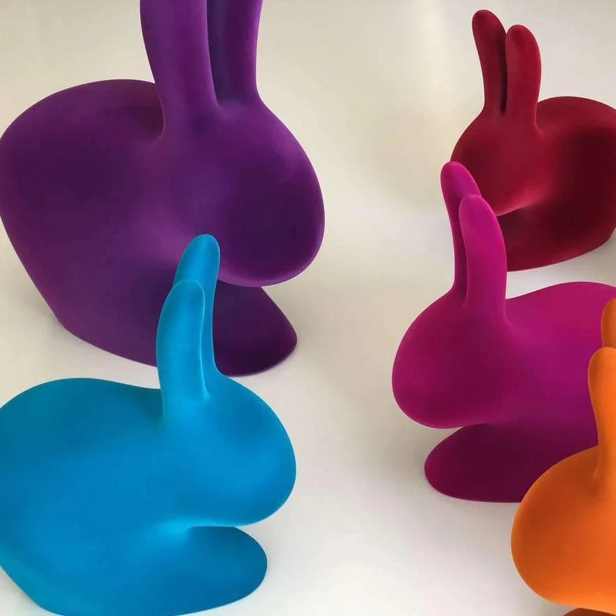 Křeslo RABBIT VELVET tyrkysové