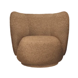 Křeslo RICO LOUNGE hnědý boucle