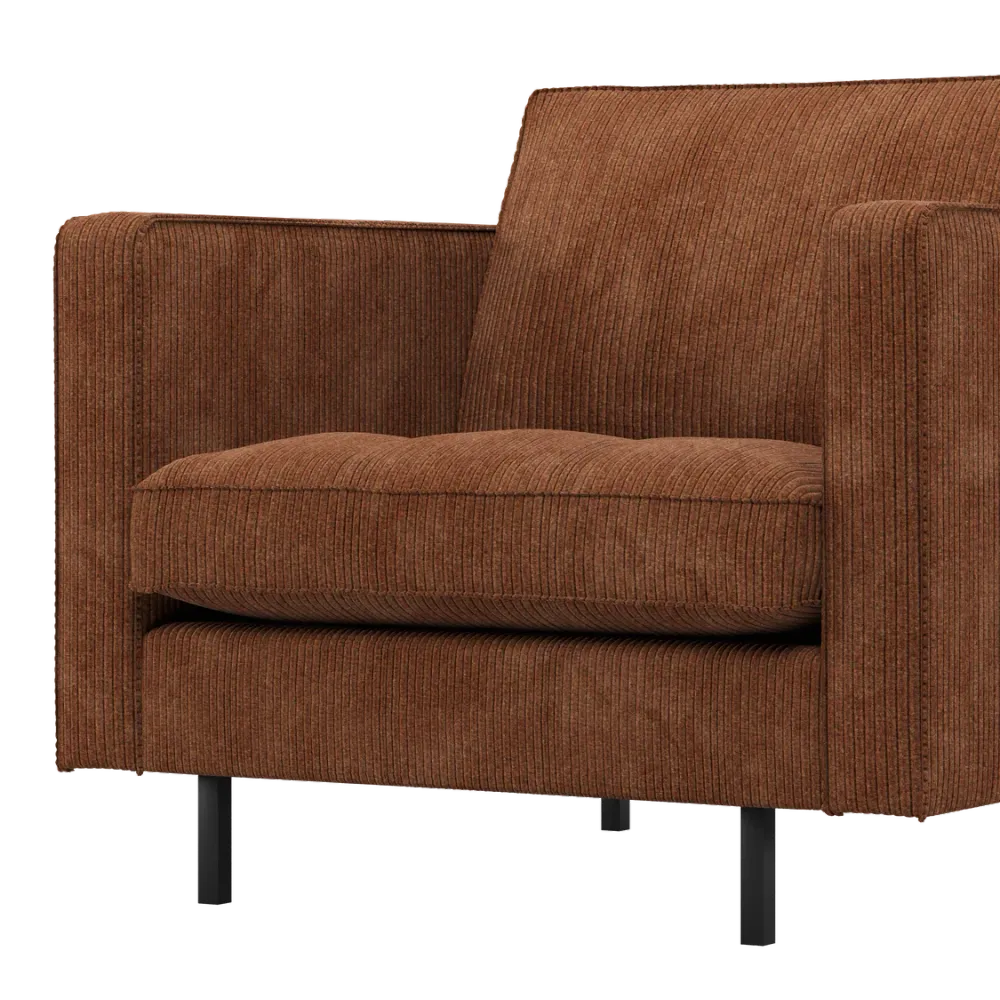 Křeslo RODEO CLASSIC rezavě hnědé samet