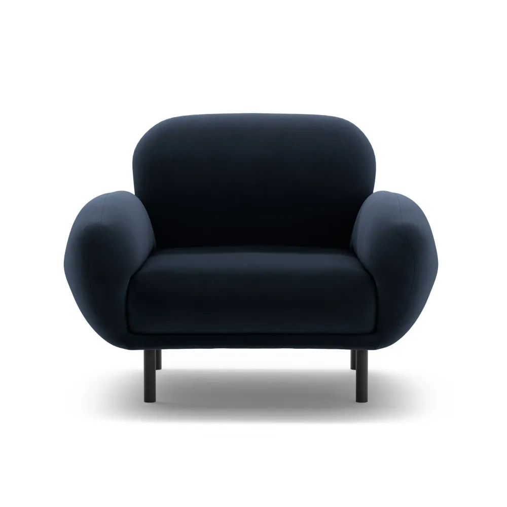Křeslo sametové POPPY královská modř