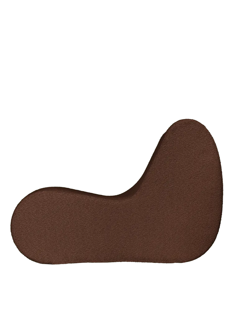 Modul / křeslo ROULI hnědý boucle