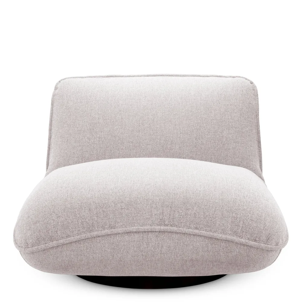 Otáčecí venkovní křeslo RELAX světle šedé
