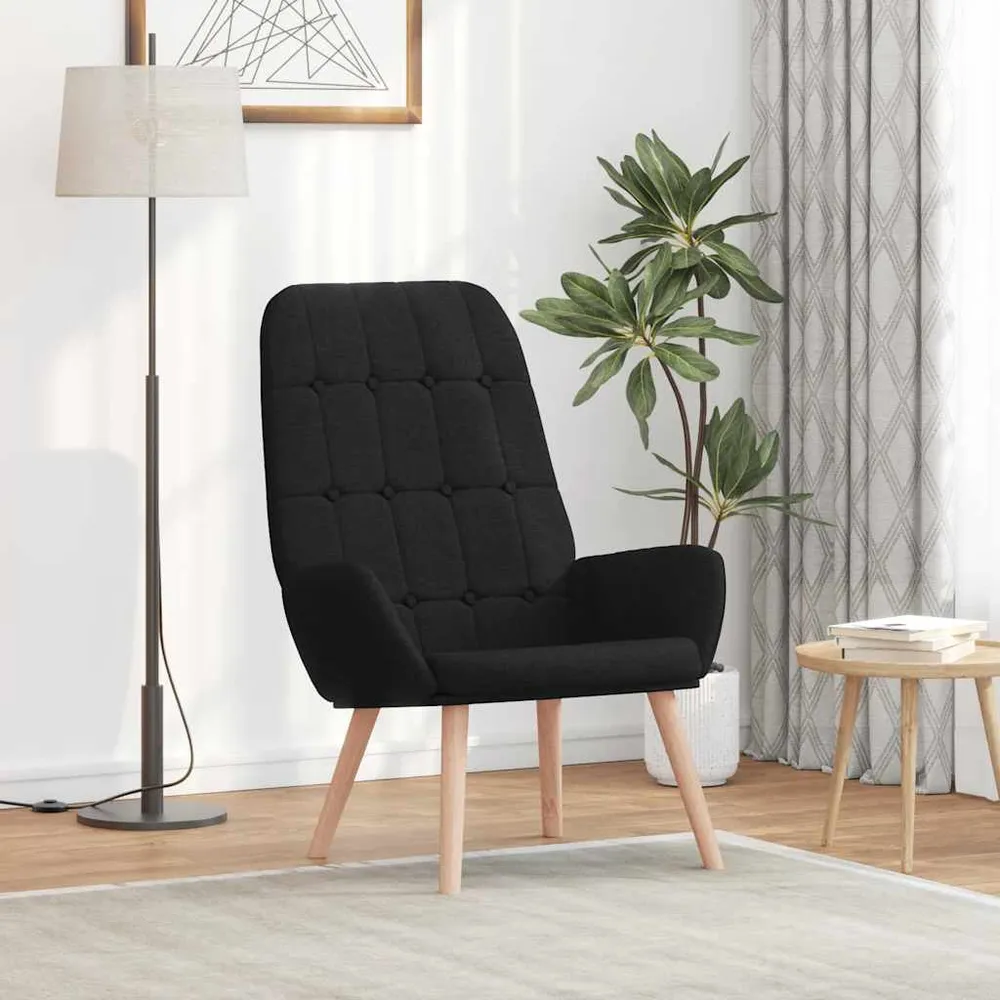Relaxační židle černá textil