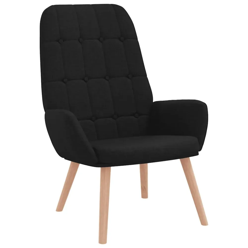 Relaxační židle černá textil