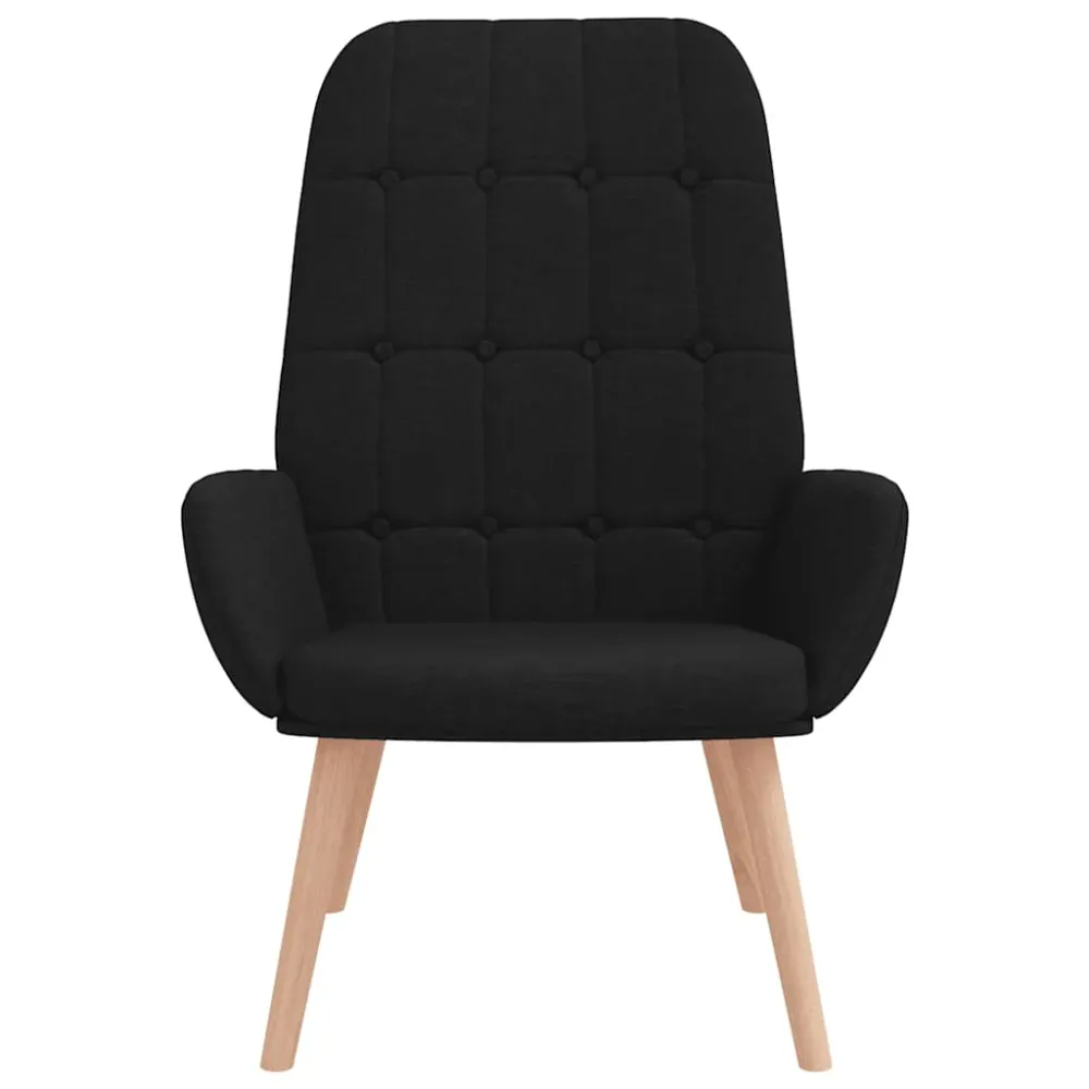 Relaxační židle černá textil