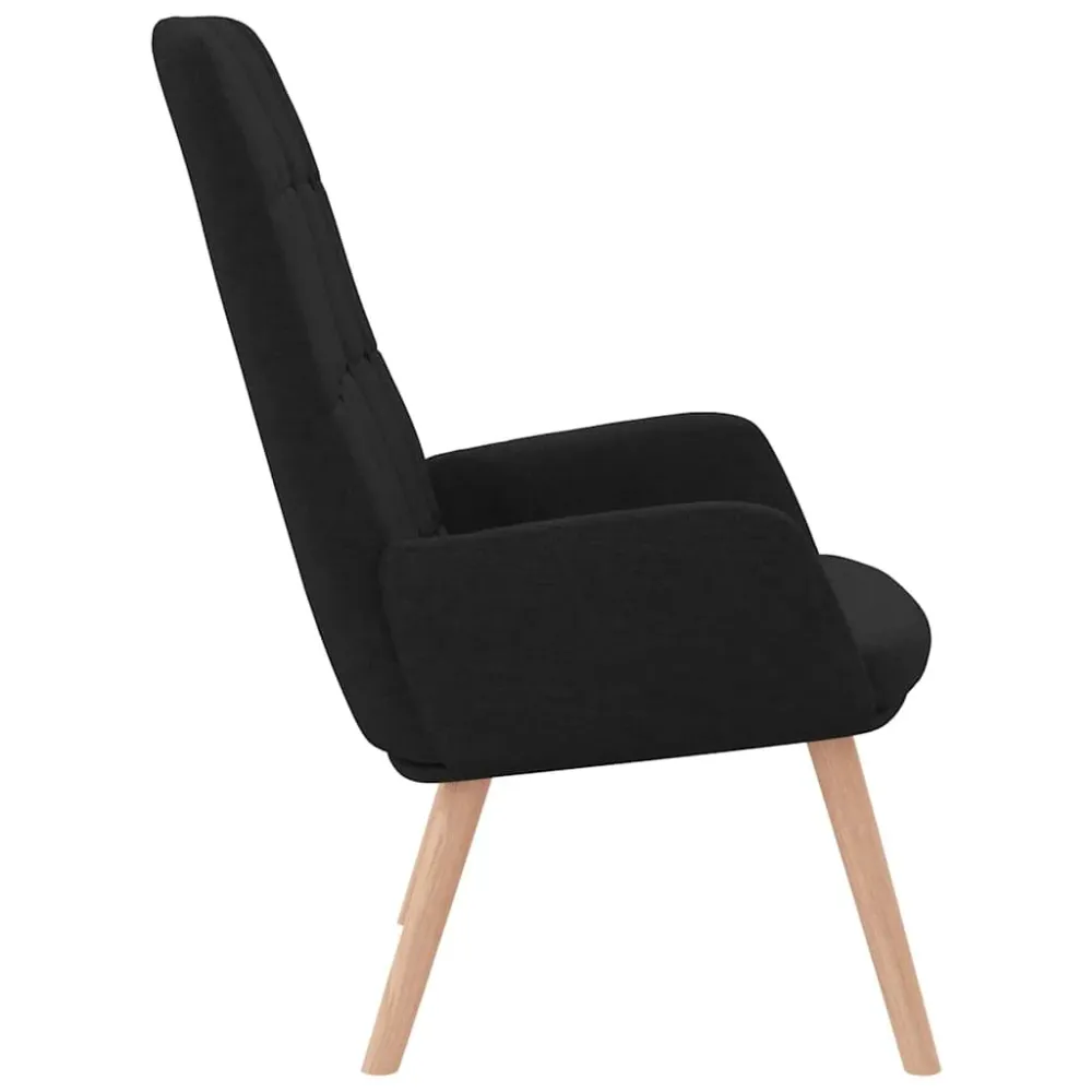 Relaxační židle černá textil