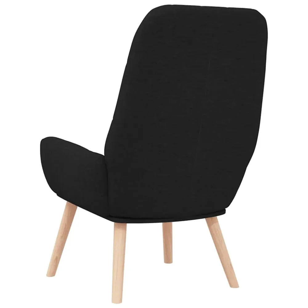 Relaxační židle černá textil