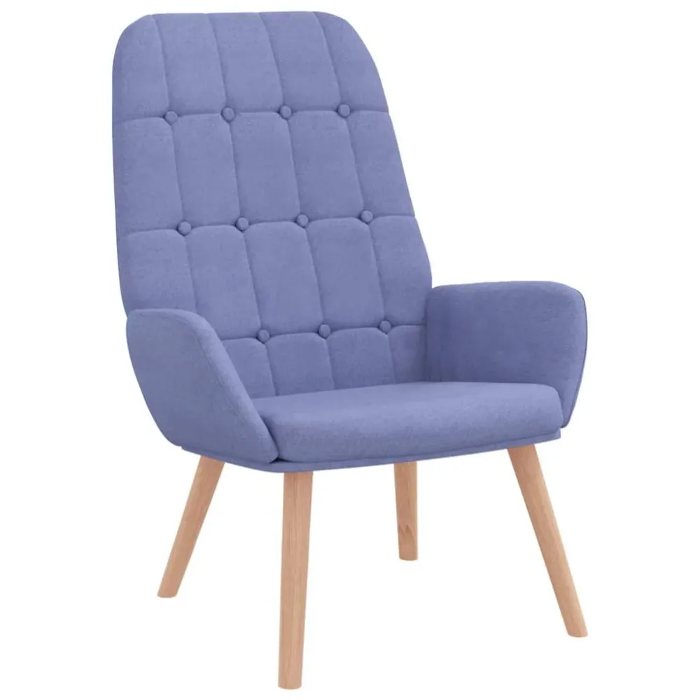 Relaxační křeslo džínově modré textil