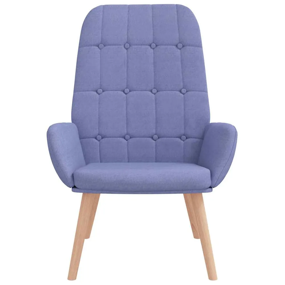 Relaxační křeslo džínově modré textil