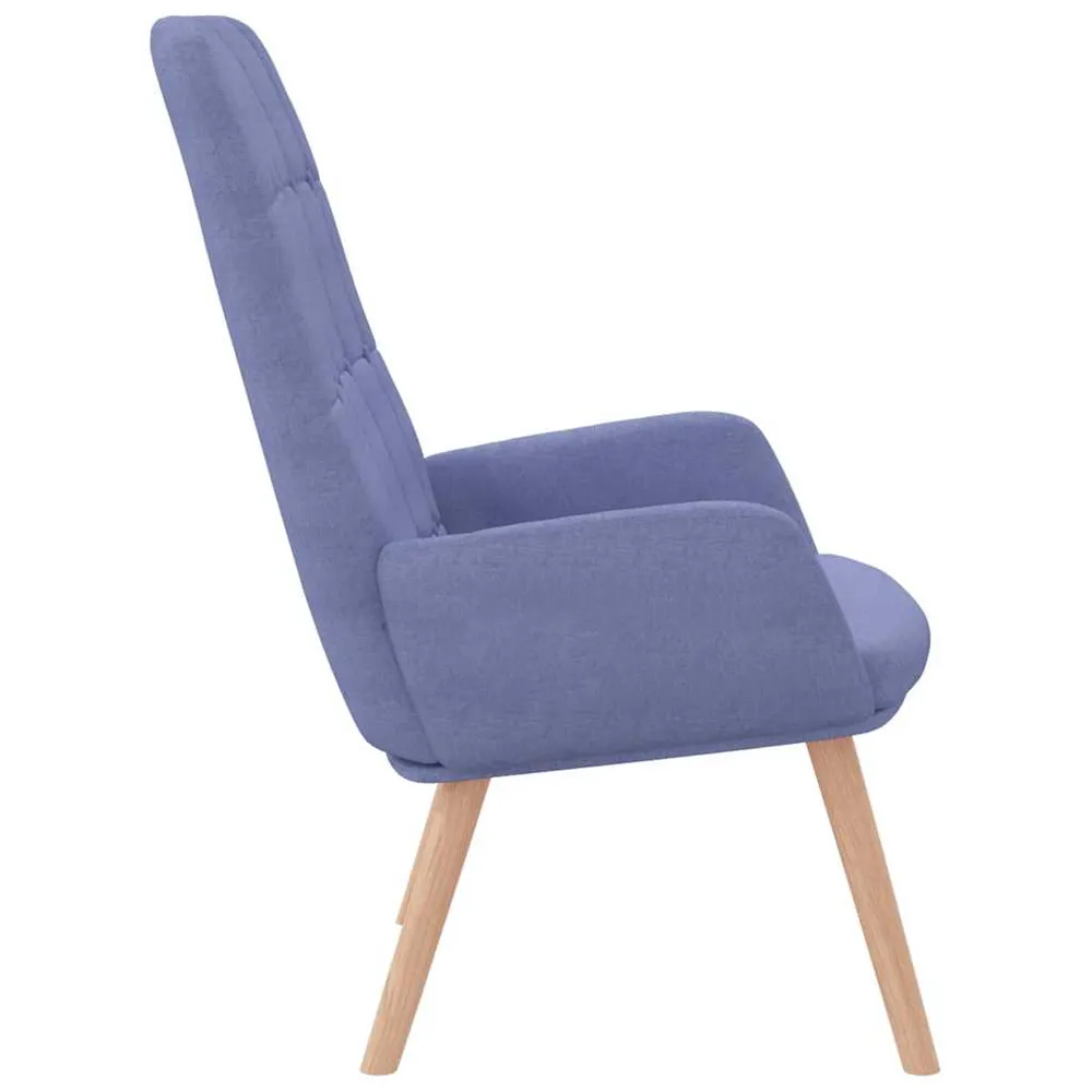 Relaxační křeslo džínově modré textil