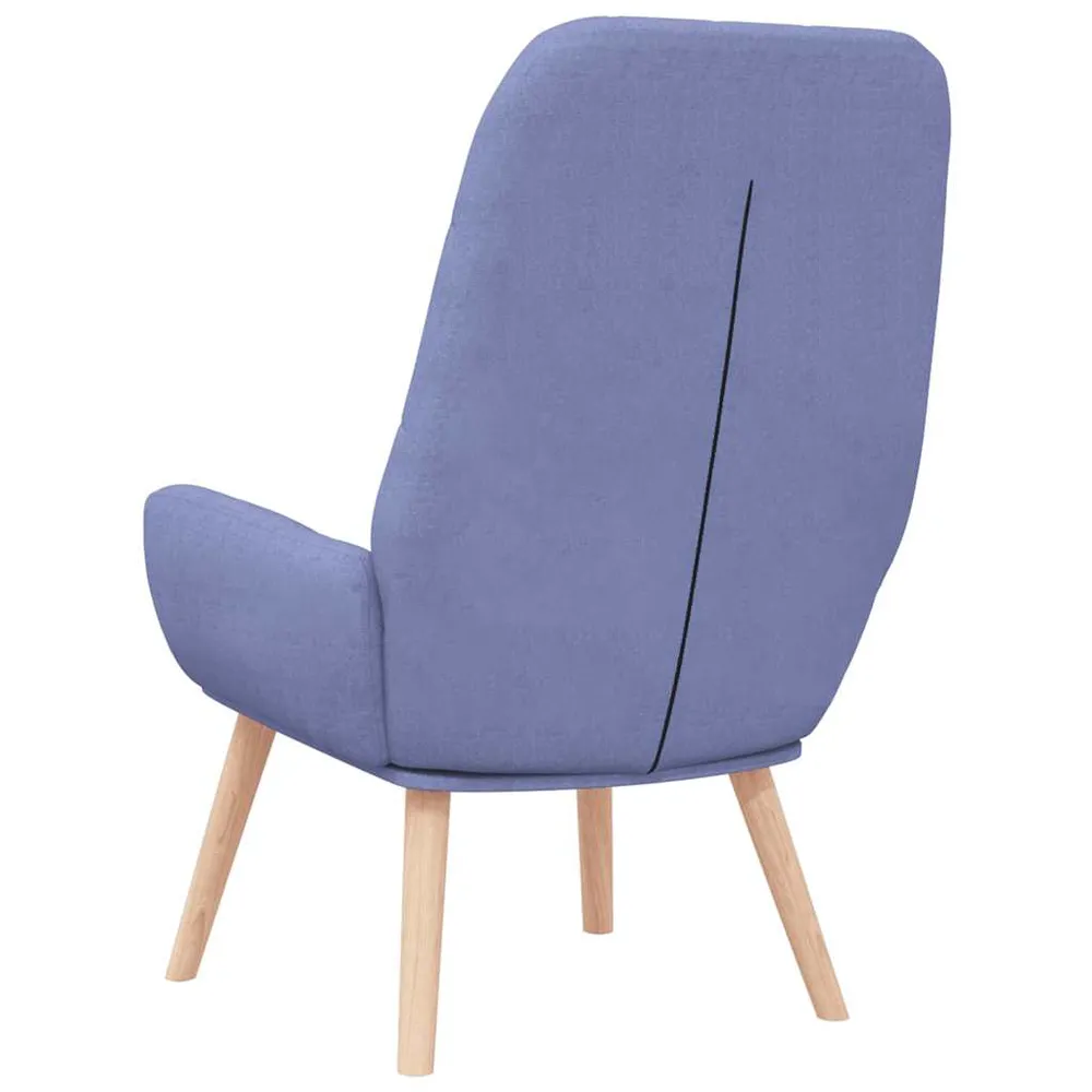 Relaxační křeslo džínově modré textil