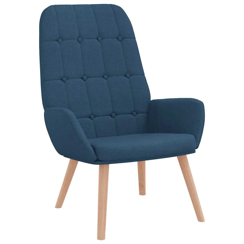 Relaxační křeslo modré textil