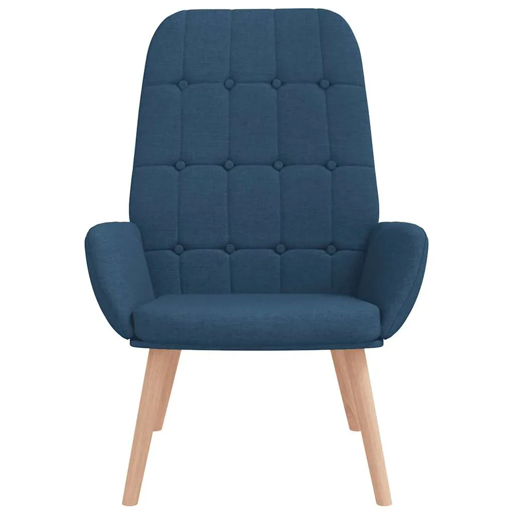 Relaxační křeslo modré textil