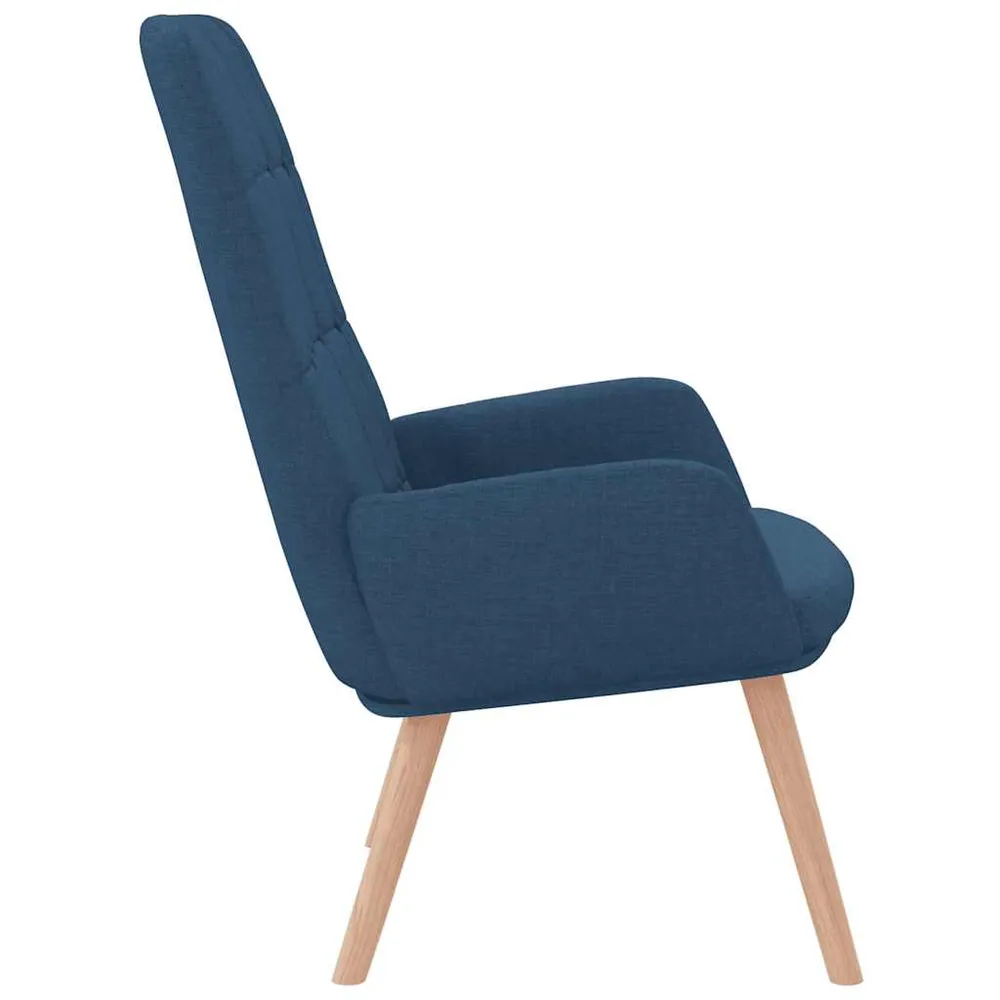 Relaxační křeslo modré textil