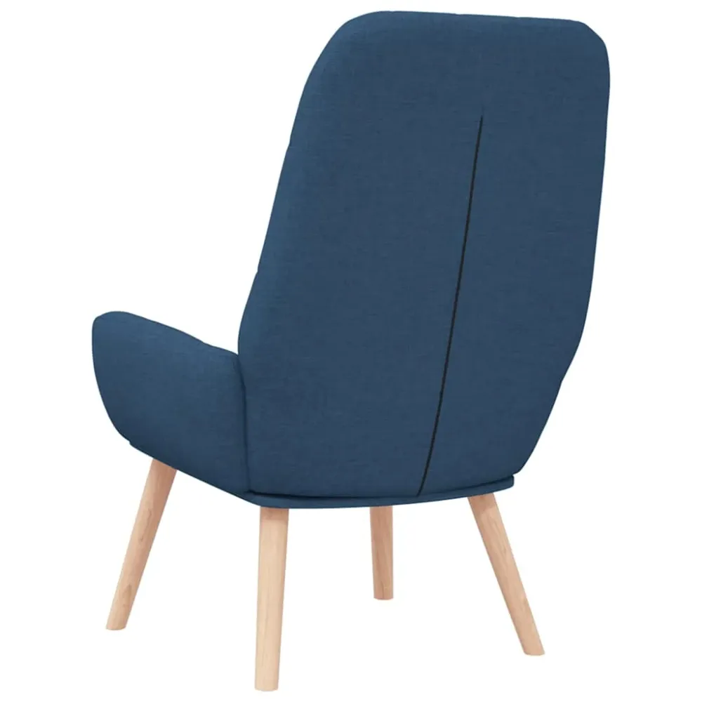 Relaxační křeslo modré textil