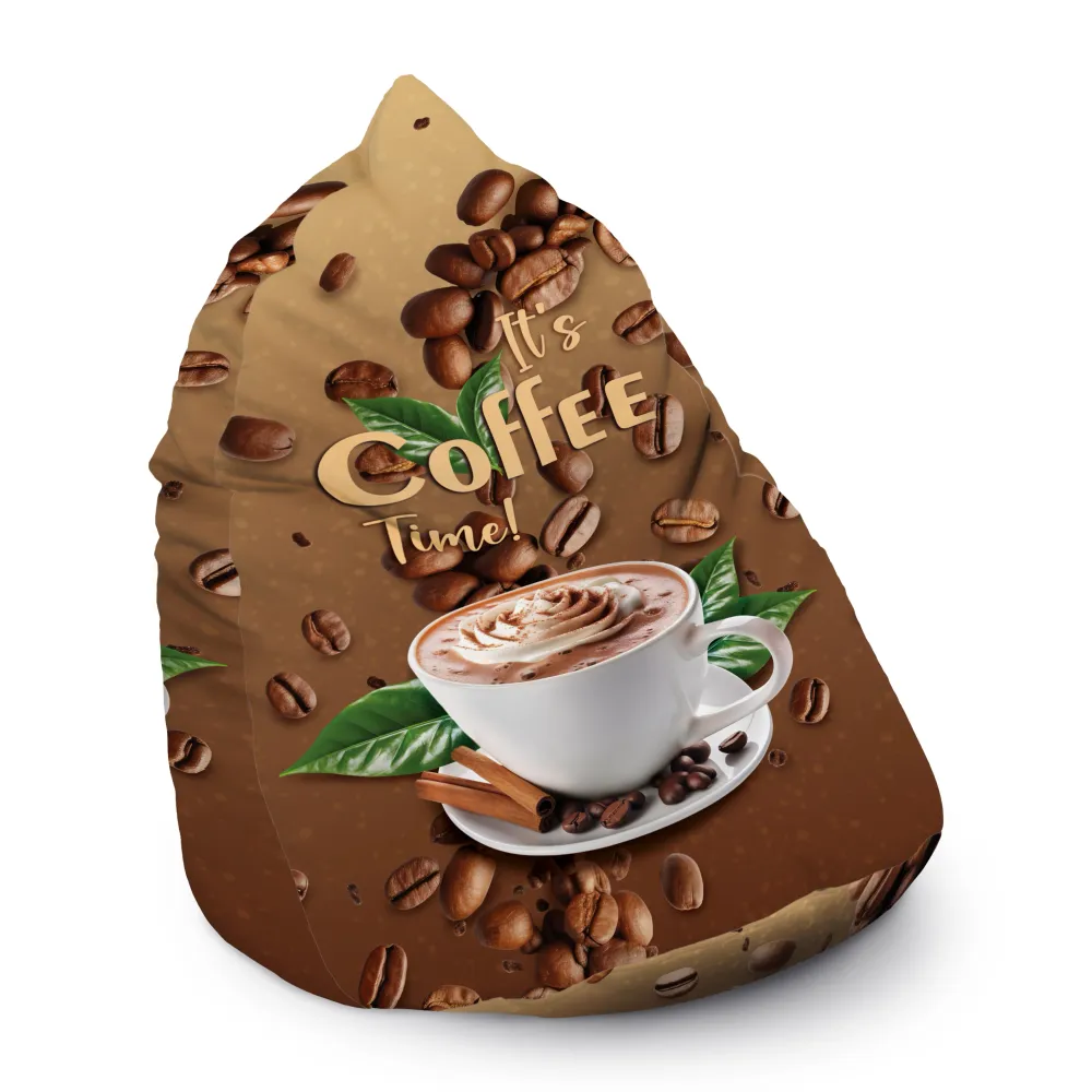 Sako pouffe - XXL sáček 300L - IT'S COFFEE TIME