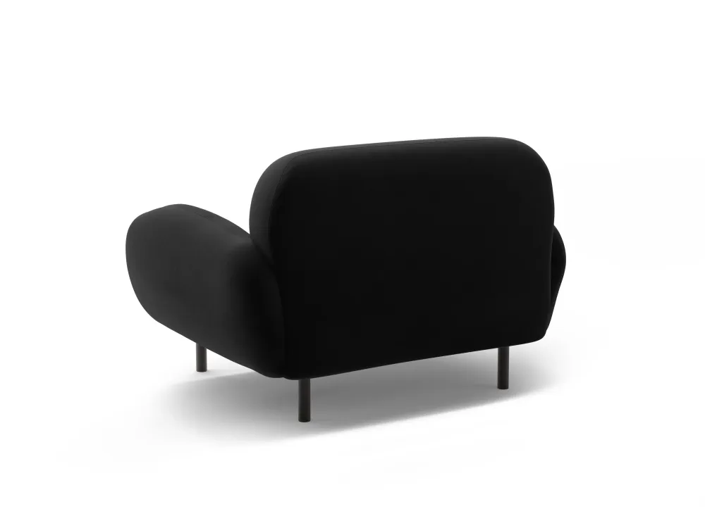 Sametové křeslo POPPY černé