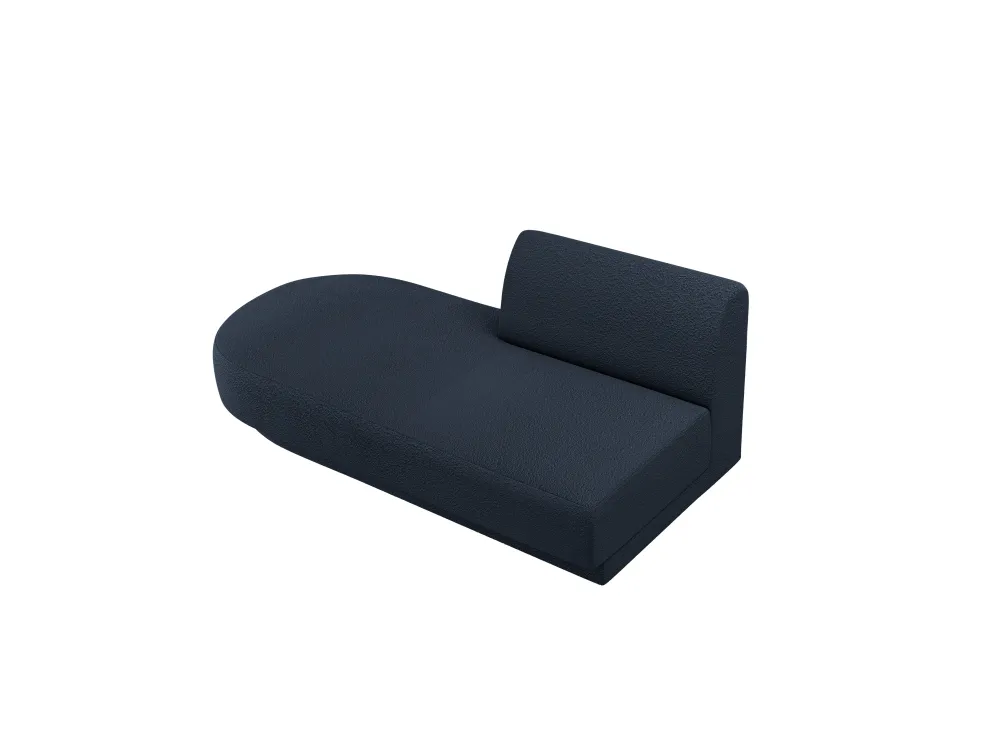 Dvouosobový levostranný szezlong MILEY tmavě modrý boucle