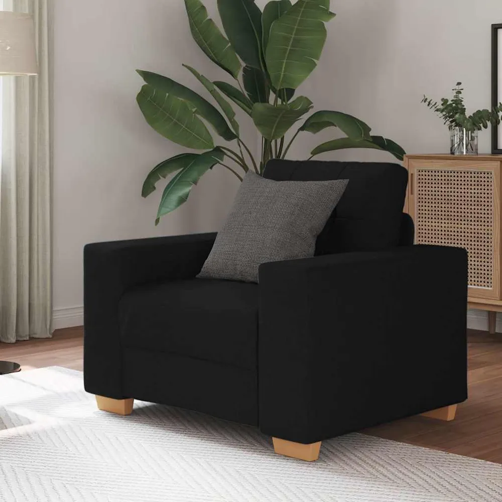 Křeslo černé 59 cm textil