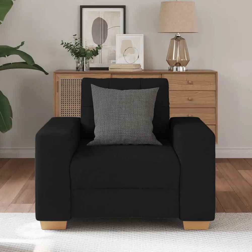 Křeslo černé 59 cm textil