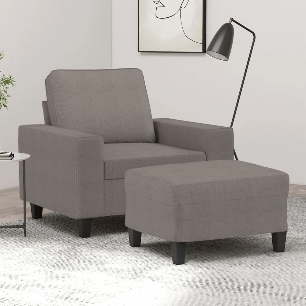 Křeslo s podnožkou 60 cm textil
