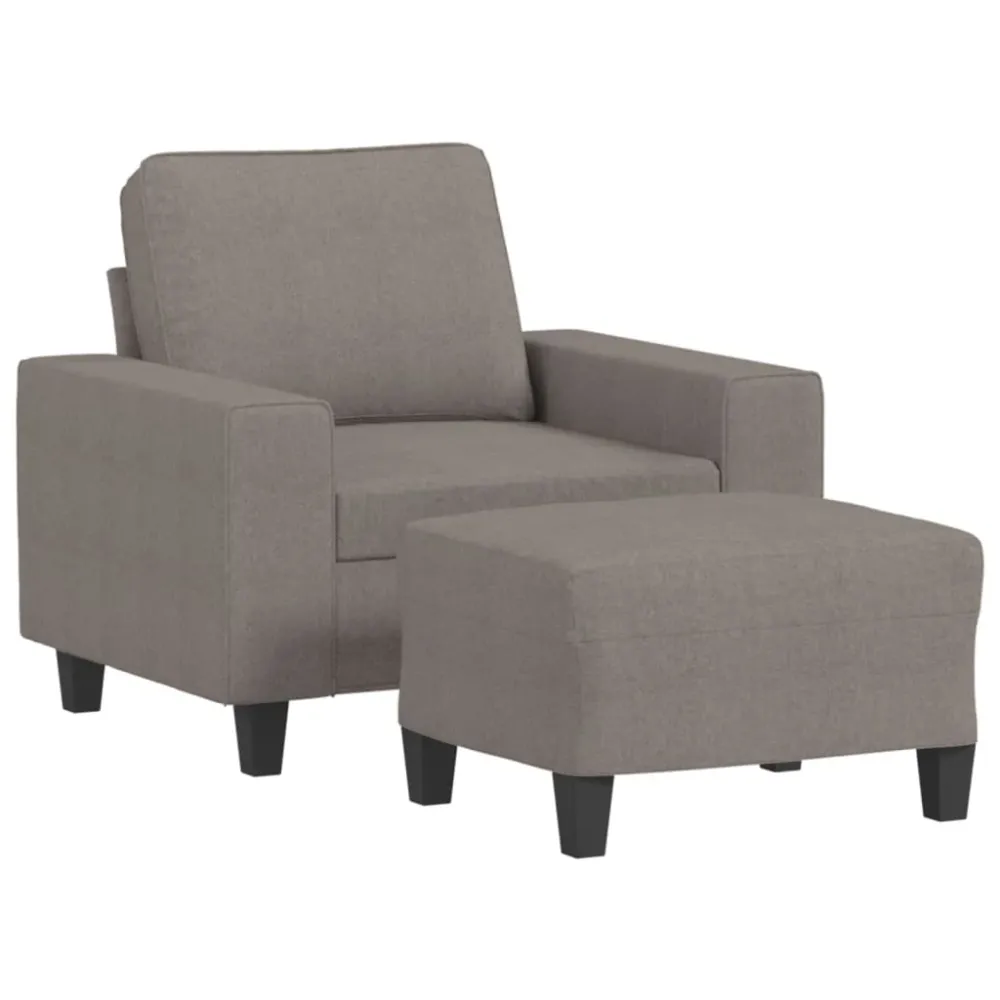 Křeslo s podnožkou 60 cm textil