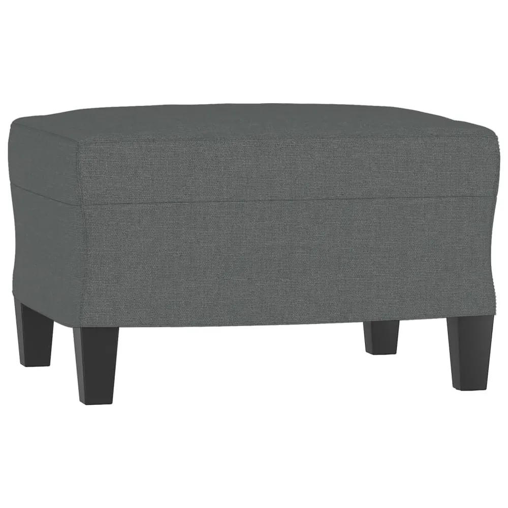 Křeslo s podnožkou tmavě šedé 60 cm textil