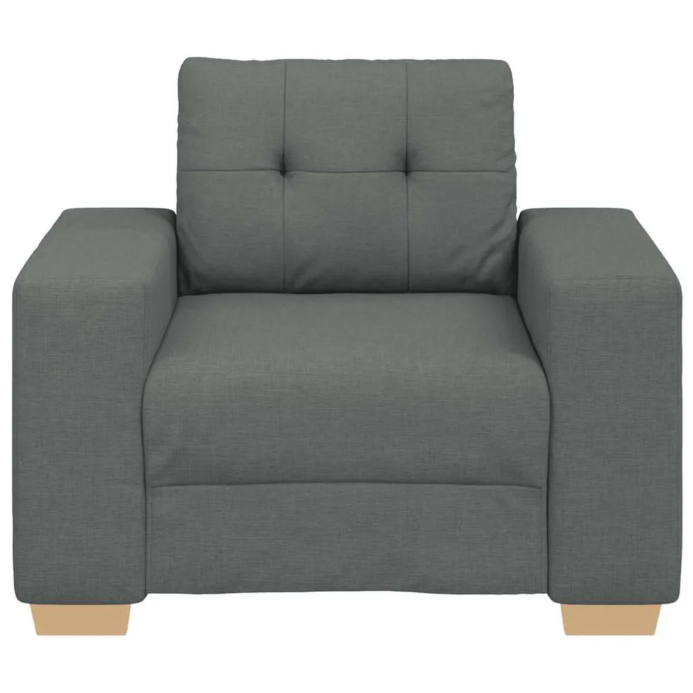 Křeslo tmavě šedé 59 cm textil černá