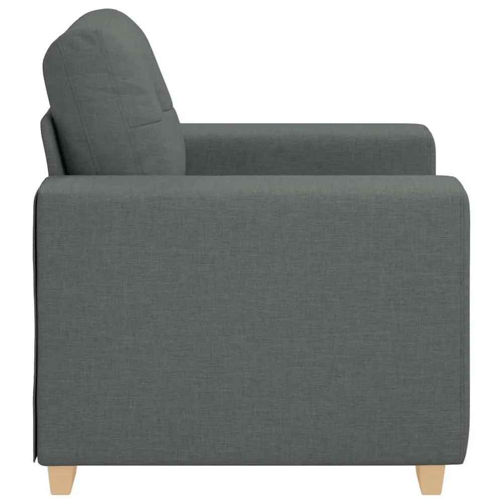 Křeslo tmavě šedé 59 cm textil černá