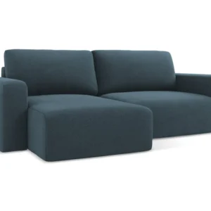Levostranný rohový gauč s funkcí spaní KONA modrý denim