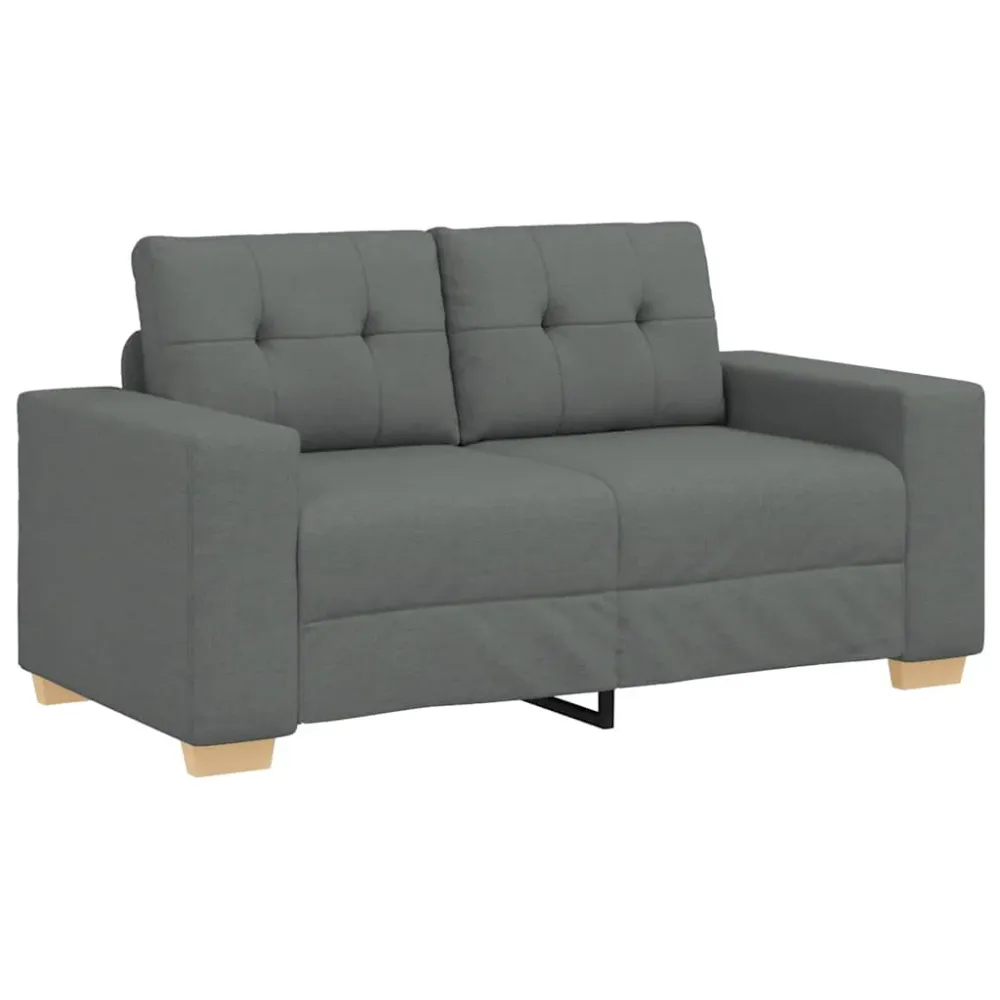 Loveseat sofa dark grey 120 cm fabric