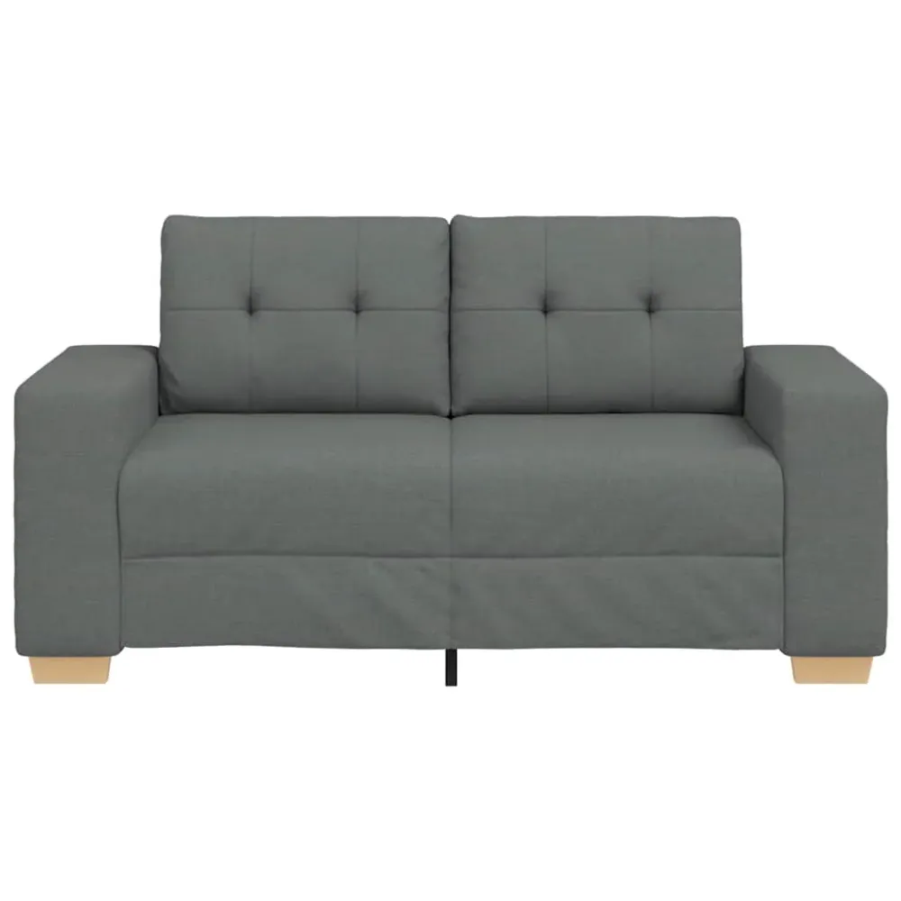 Loveseat sofa dark grey 120 cm fabric