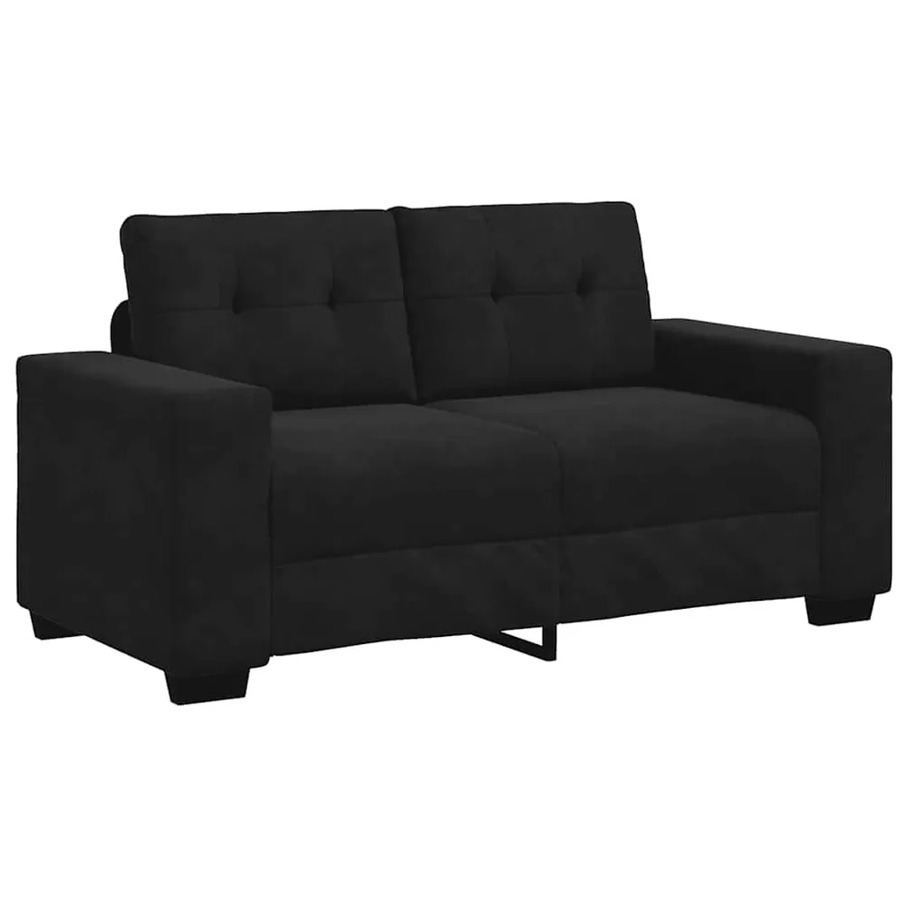 Loveseat sofa černý 120 cm samet
