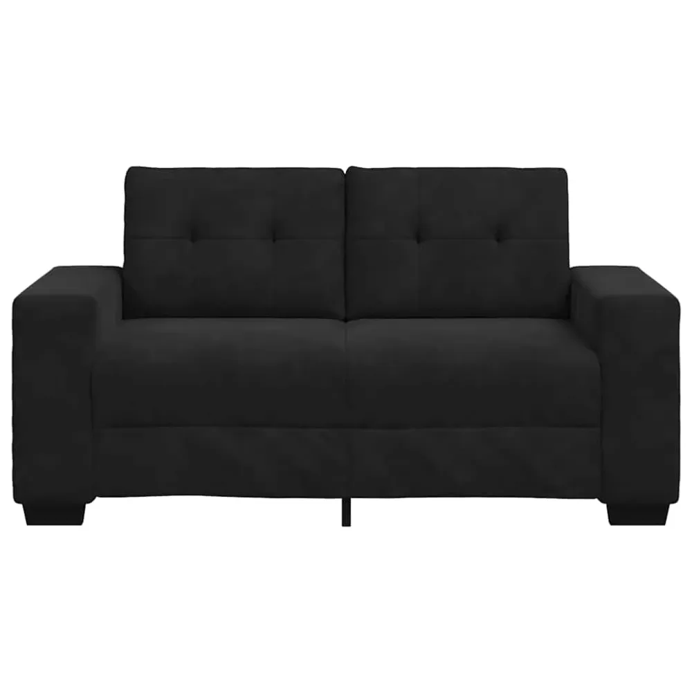 Loveseat sofa černý 120 cm samet