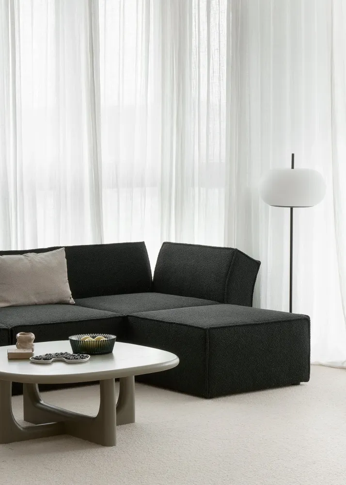 Modulární pohovka ANDO - levý modul rezavé barvy