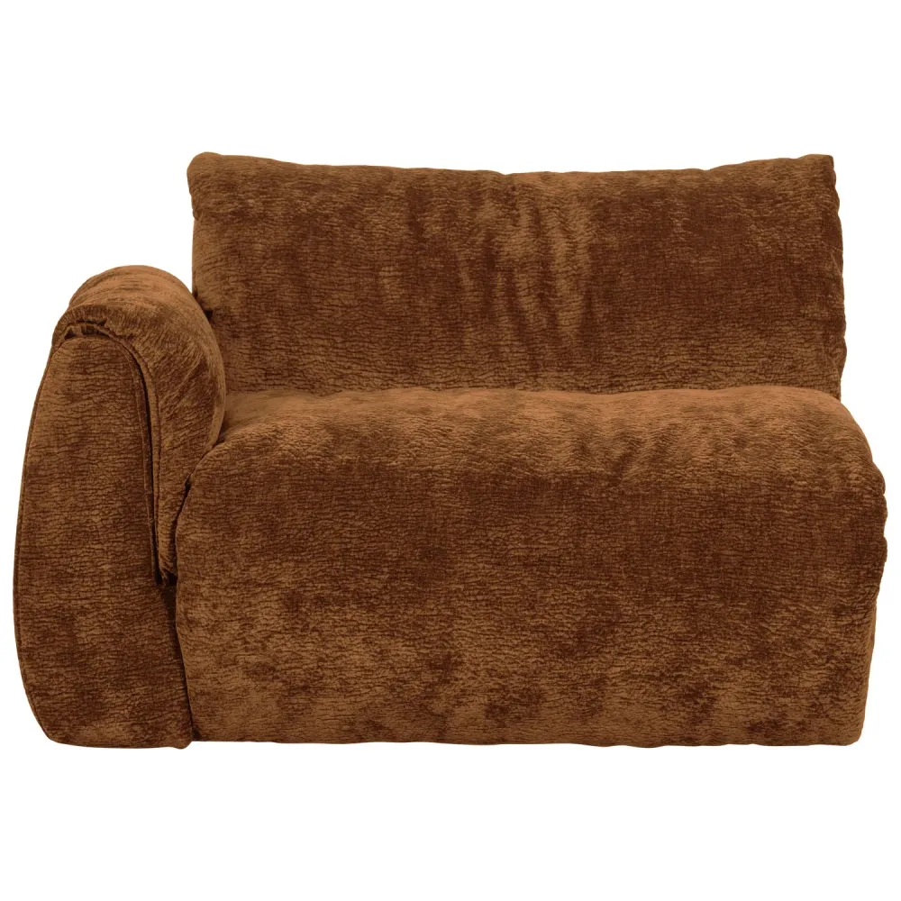 Modulární pohovka BAGGY 3D - levý prvek hnědý