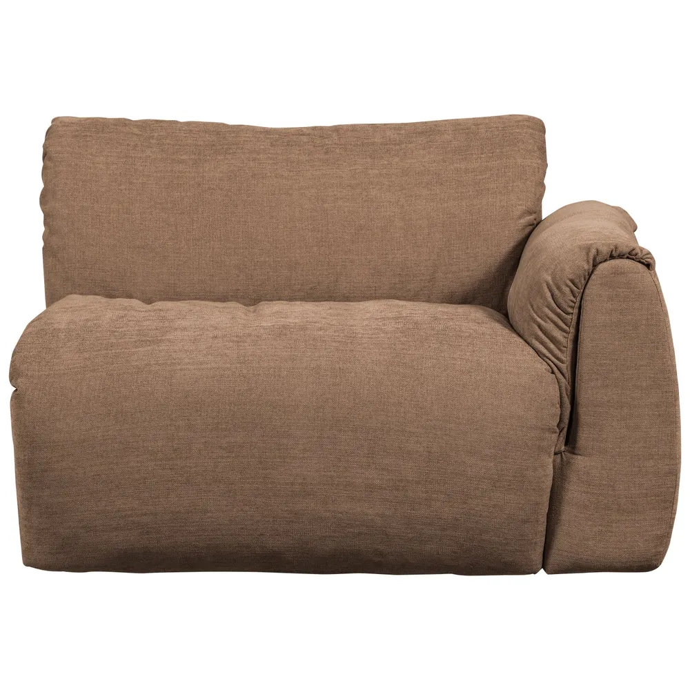 Modulární pohovka BAGGY - pravý prvek hnědý