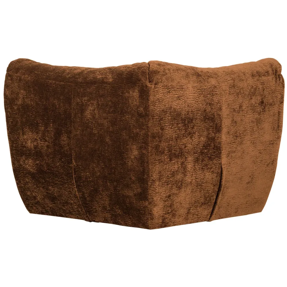 Modulární pohovka BAGGY 3D - rohový prvek hnědý