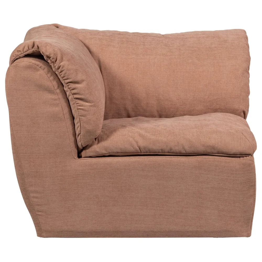 Modulární pohovka BAGGY - rohový prvek růžový