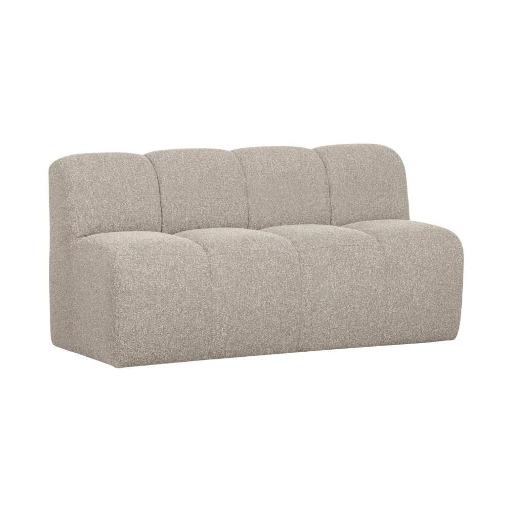 Modulární pohovka MOJO BENCH - 3-místný prvek béžový melange bouclé