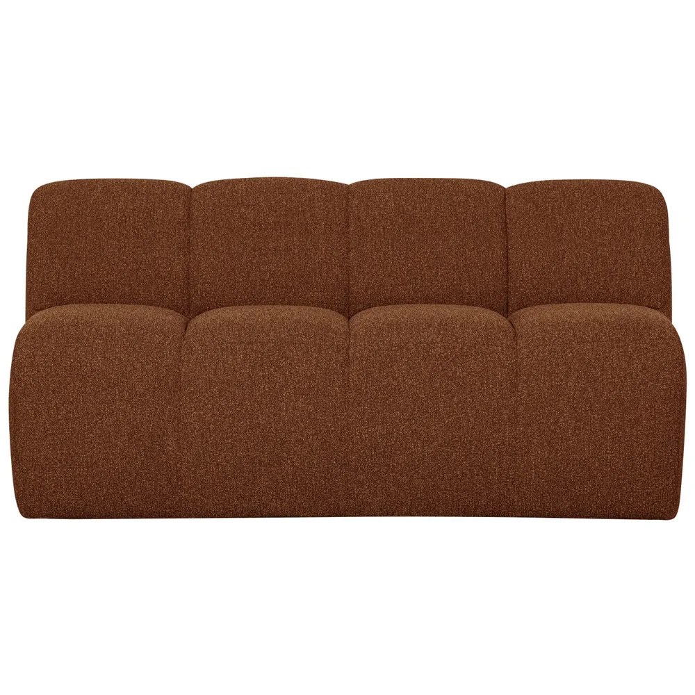 Modulární pohovka MOJO BENCH - prvek pro 3 osoby, rezavě hnědý bouclé