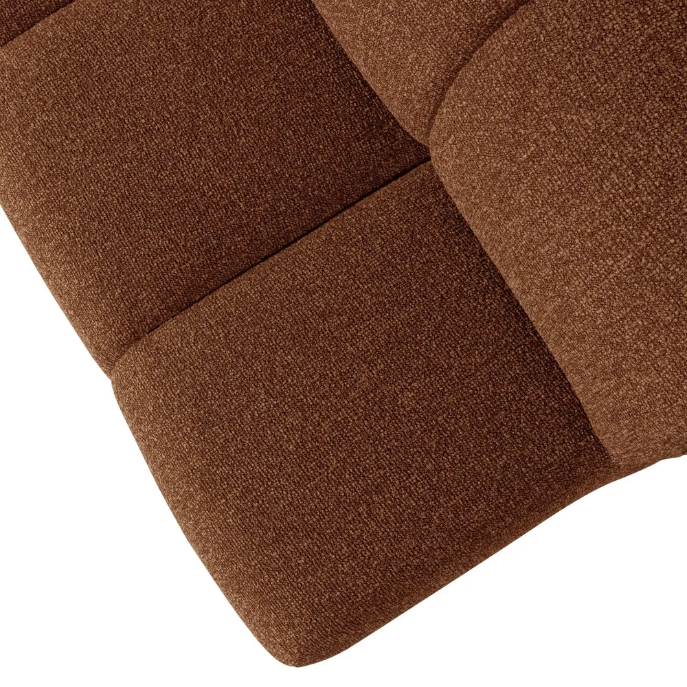 Modulární pohovka MOJO BENCH - prvek pro 3 osoby, rezavě hnědý bouclé