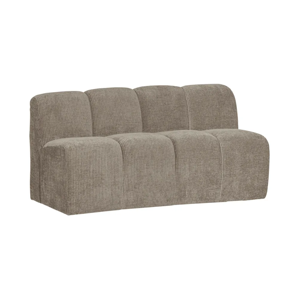 Modulární pohovka MOJO BENCH - prvek pro 3 osoby tmavě pískový kordurovým materiálem