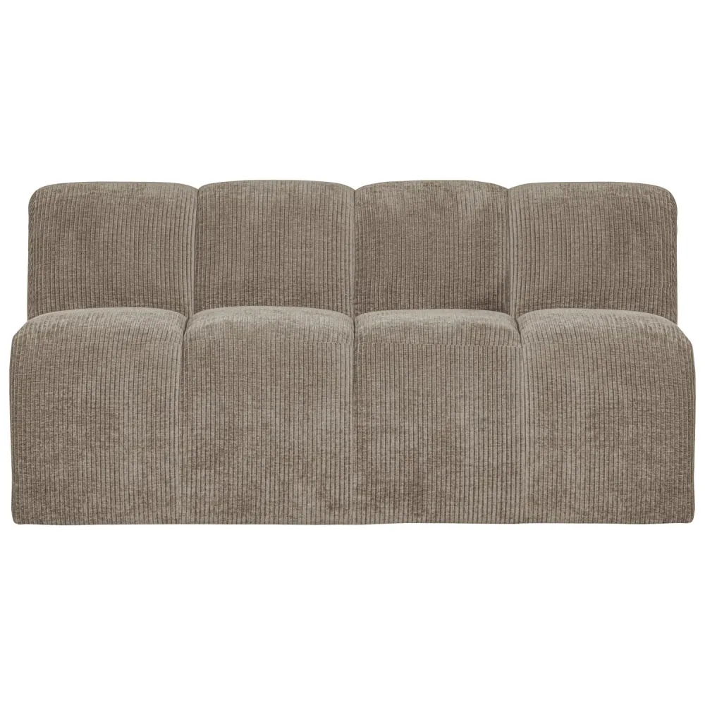 Modulární pohovka MOJO BENCH - prvek pro 3 osoby tmavě pískový kordurovým materiálem