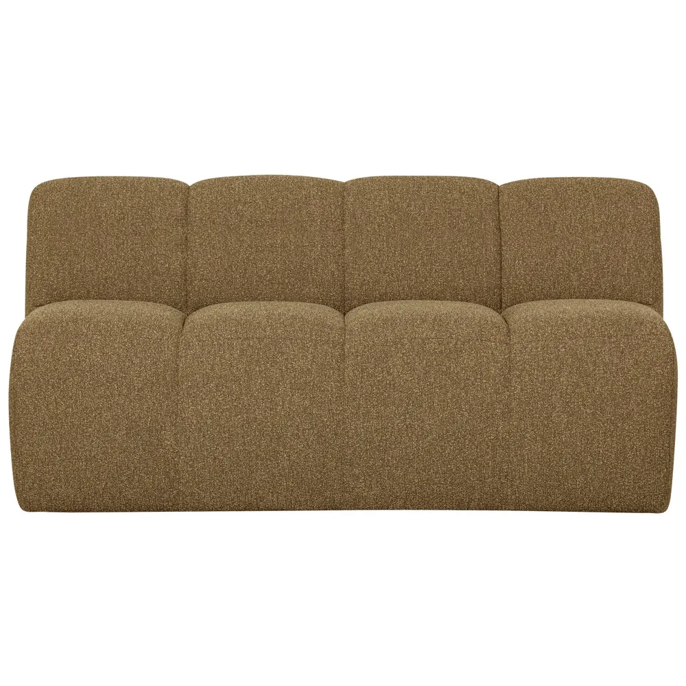 Modulární pohovka MOJO BENCH - prvek pro 3 osoby tmavý medový bouclé