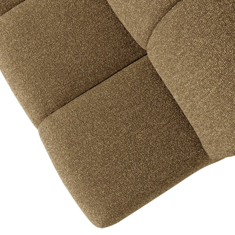 Modulární pohovka MOJO BENCH - prvek pro 3 osoby tmavý medový bouclé