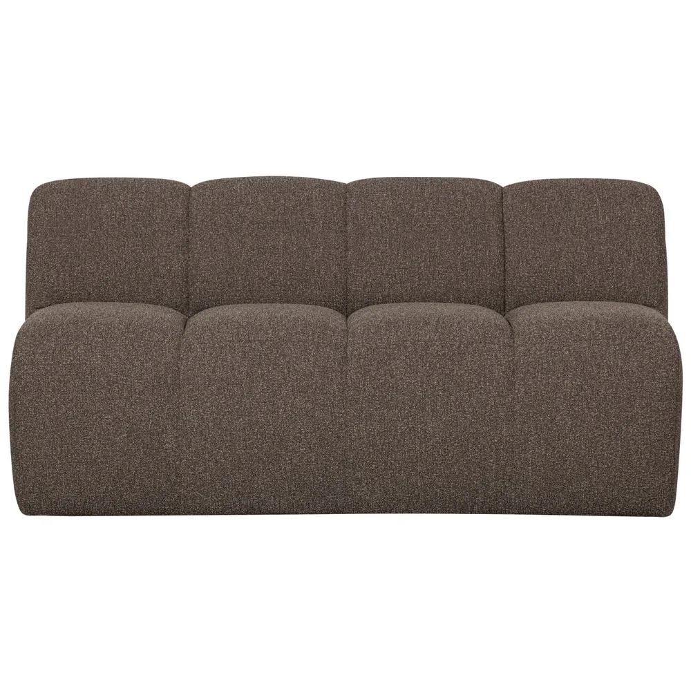 Modulární pohovka MOJO BENCH - prvek pro 3 osoby hnědý bouclé