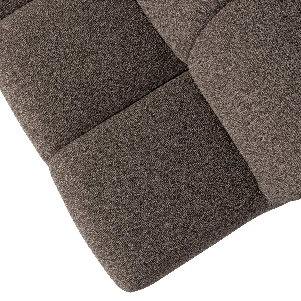 Modulární pohovka MOJO BENCH - prvek pro 3 osoby hnědý bouclé