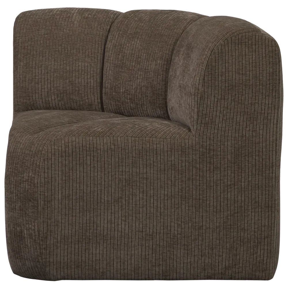 Modulární pohovka MOJO BENCH - rohový prvek hnědý samet