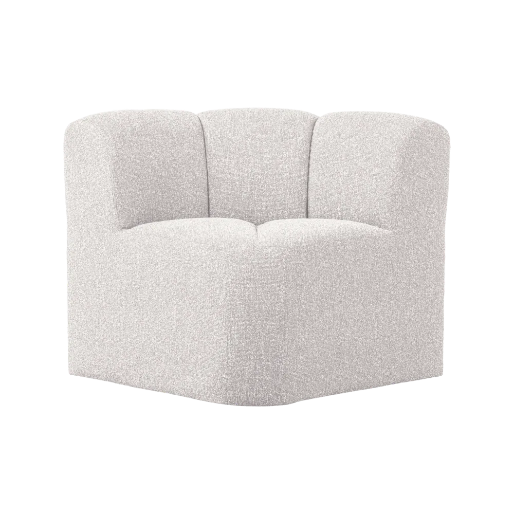 Modulární pohovka MOJO BENCH - rohový prvek ecru melange boucle
